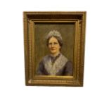 A LATE 19TH/EARLY 20TH CENTURY BRITISH SCHOOL OIL ON CANVAS, PORTRAIT OF A LADY Signed lower left,