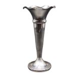 GSC, A SILVER POSY VASE Tapered top, assayed Birmingham, 1993. (15.5cm, gross weight 132.8g)