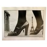 FRANK HORVAT, B. 1928, PARIS, SHOE AND EIFFEL TOWER, 1974, ICONIC PIGMENT BLACK AND WHITE PRINT