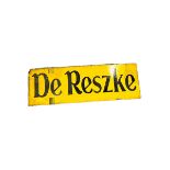 A VINTAGE DE RESZKE CIGARETTE ENAMEL ADVERTISING SIGN. (45.9cm x 15.3cm)