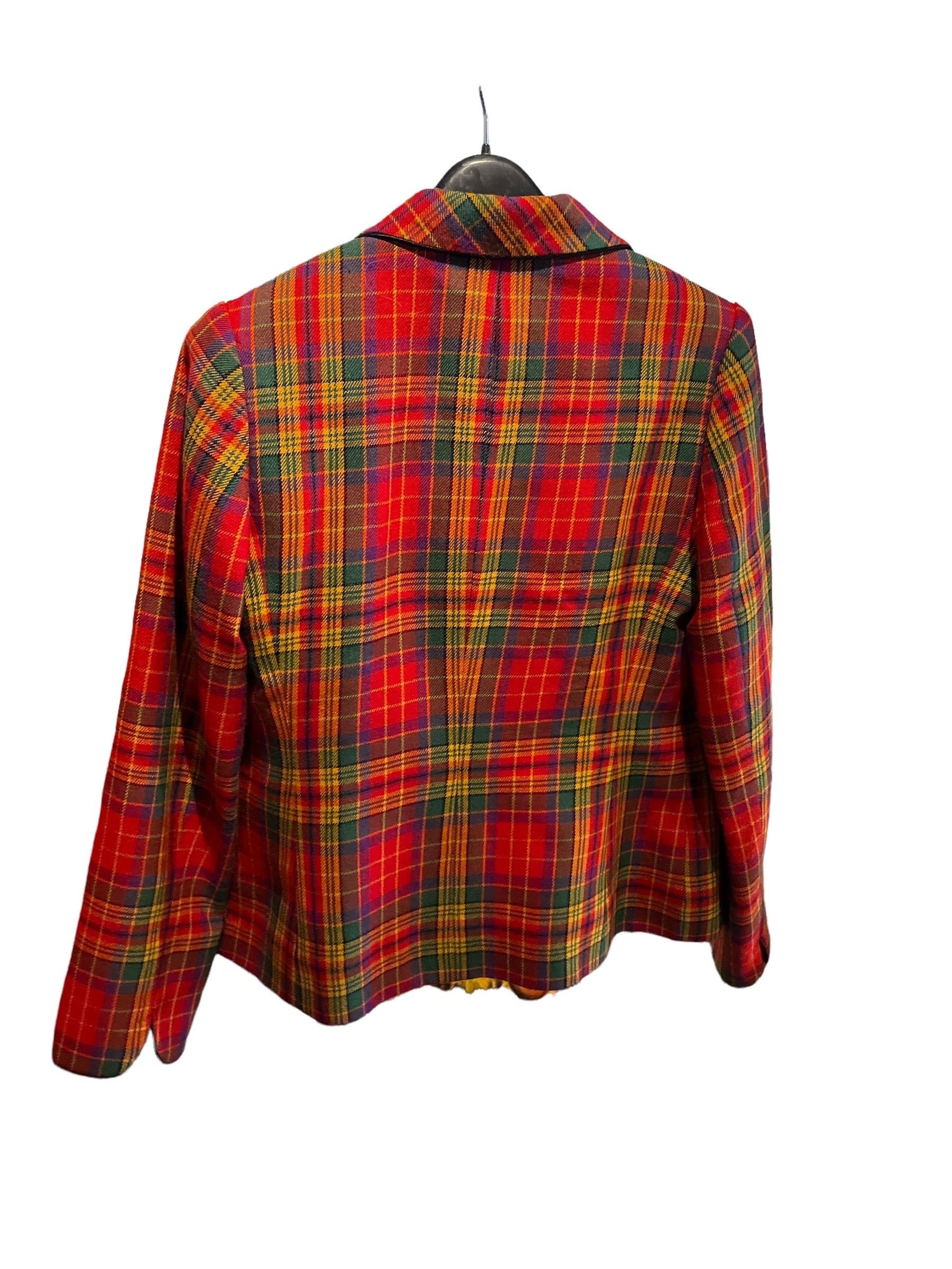 CAROLINE CHARLES, A TARTAN JACKET. (size 12) - Image 3 of 3