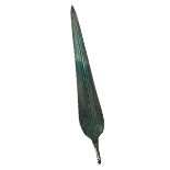 A BRONZE AGE IRANIAN LURISTAN SHORT SWORD BLADE Having three pronounced central ridges from chappe