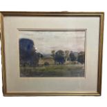 RODNEY JOSEPH BURN, R.A., 1899 - 1984, WATERCOLOUR Landscape view (possibly Richmond Park), signed