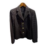 DAKS, A NAVY PINSTRIPE SUIT JACKET. (size M)