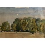 RODNEY JOSEPH BURN, R.A., 1899 - 1984, WATERCOLOUR Landscape view (possibly Richmond Park), signed
