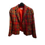 CAROLINE CHARLES, A TARTAN JACKET. (size 12)