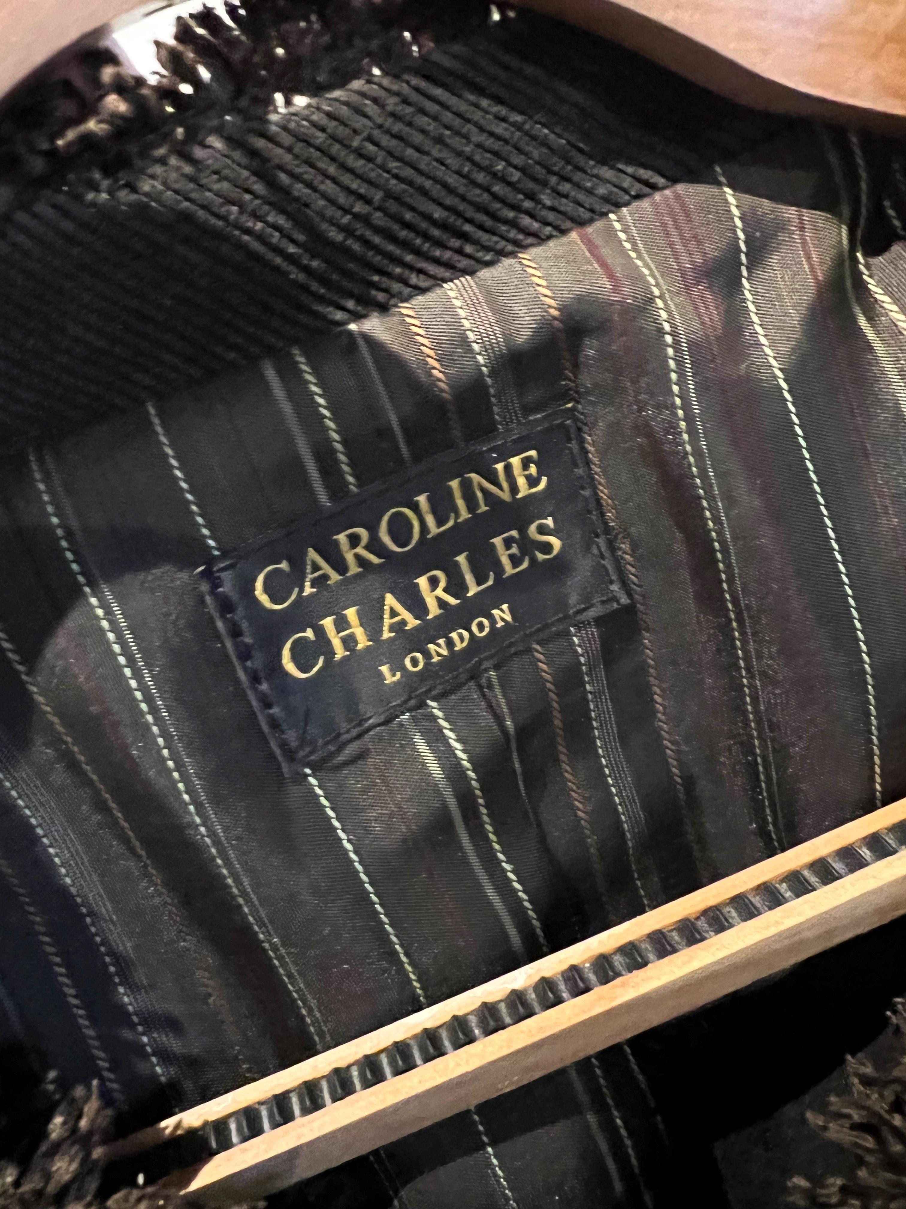 CAROLINE CHARLES, LONDON, A TWEED JACKET. (size 14) - Image 4 of 5