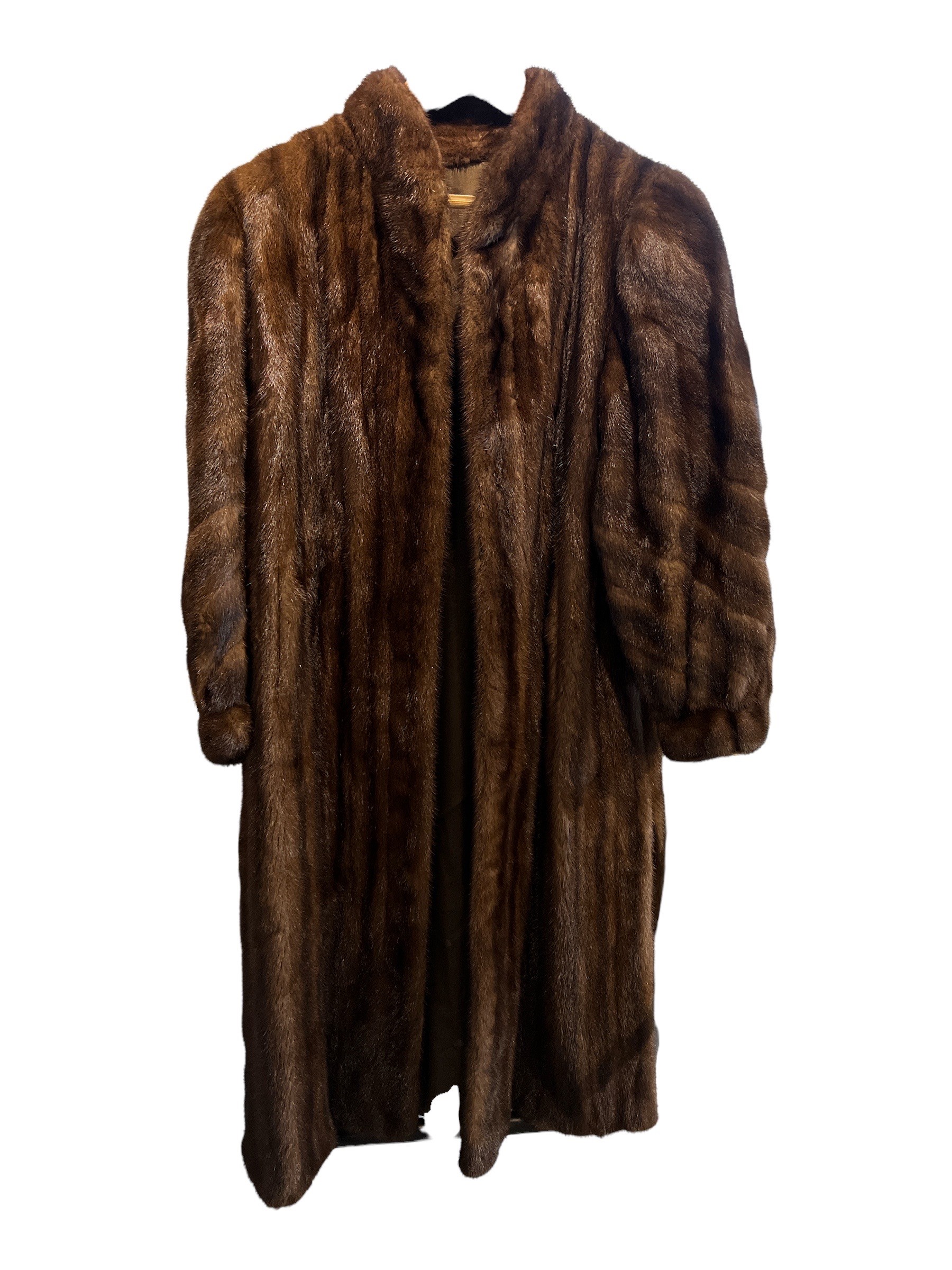 BIRGER CHRISTENSEN INCORPORATING MAXWELL CROFT, A LONG FUR COAT. (size M)