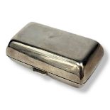A VINTAGE SILVER SARCOPHAGUS FORM PILL BOX With hinged lid, hallmarked London, 1990. (approx 5cm)