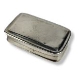 A GEORGIAN SILVER RECTANGULAR VINAIGRETTE Plain design with gilt interior, hallmarked S and S,