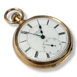 AN EARLY 20TH CENTURY AMERICAN 18CT GOLD GENT’S POCKET WATCH Open face with seconds dial, marked ‘