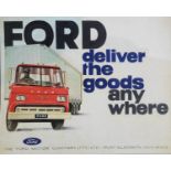 FORD MOTOR COMPANY,AN ORIGINAL MID 20th CENTURY PEN AND INK ADVERTISING POSTER/ARTWORK Titled '