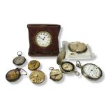 ELGIN, A LARGE EARLY 20TH CENTURY SILVER PLATED GENT’S POCKET WATCH Screw form case, the movement