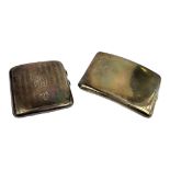 TWO EARLY 20TH CENTURY SILVER CIGARETTE CASES Comprising a curved form case hallmarked Birmingham,