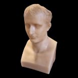 AFTER ANTOINNE DENIS CHAUDET, 1763 - 1810, A 19TH CENTURY WAX PORTRAIT BUST, EMPEROR NAPOLEON