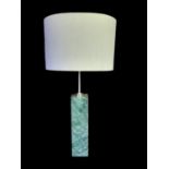 FLORENCE KNOLL, A MODERN DESIGN ITALIAN GREEN MARBLE TABLE LAMP BASE Manufactured in USA by Knoll