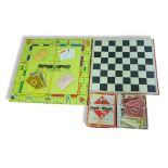 A VINTAGE MONOPOLY GAME AND BOARD FROM 1946 Complete with instructions, together with a chess/