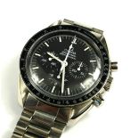 OMEGA, SPEEDMASTER, A STAINLESS STEEL GENT’S AUTOMATIC WRISTWATCH Black tone dial with tachymeter