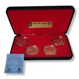 A SILVER COMMEMORATIVE FULL CROWN FOUR COIN SET, DATED 1981 Titled 'Year of The Disabled’, in a