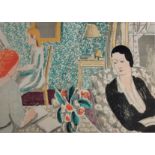 VANESSA BELL,1879 - 1961, LITHOGRAPHIC PRINT Titled 'The Schoolroom's seated female figures,