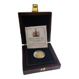 A JERSEY 22CT GOLD ONE POUND PROOF COIN, DATED 2011 Titled 'Royal Wedding', with Queen Elizabeth