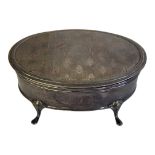 SYNYER & BEDDOES, AN EARLY 20TH CENTURY HALLMARKED SILVER OVAL JEWELLERY BOX AND COVER Post