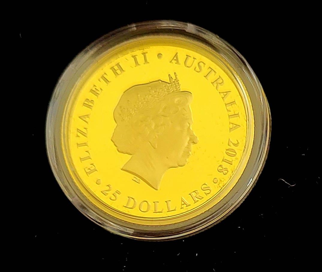 AN AUSTRALIAN MINT 22CT GOLD FULL SOVEREIGN PROOF COIN, DATED 2018 Having Queen Elizabeth II - Image 5 of 5