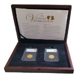 A 22CT GOLD VICTORIA FULL SOVEREIGN PAIR TWO COIN SET, DATED 1838 and 1901 Being the first and