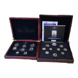 A GOLD PLATED CUPRO-NICKEL COMMEMORATIVE TEN COIN SET Titled 'The 1953 Coronation Majesty Year Set',