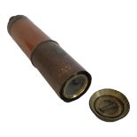 DOLLAND OF LONDON, AN EARLY VICTORIAN LACQUERED BRASS PORTABLE SINGLE MARINE NAVAL TELESCOPE The