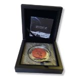 A SILVER 5OZ 'MOON LANDINGS' TWENTY FIVE DOLLAR PROOF COIN, DATED 2019 Issued by The Solomon