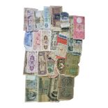 A COLLECTION OF VINTAGE CONTINENTAL BANKNOTES To include a 10000 Win Bank of Korea note and two