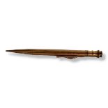 AN EARLY 20TH CENTURY 9CT GOLD PROPELLING PENCIL. (approx 12cm) Condition: some slight dents