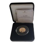 A 22CT GOLD FULL SOVEREIGN COIN, DATED 2020 Uncirculated with George and Dragon to reverse, in