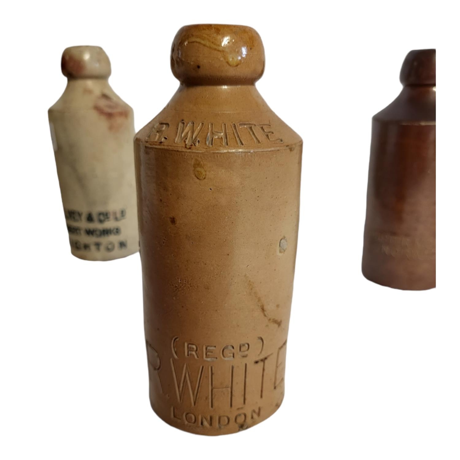 A 19TH CENTURY ENGLISH SALT GLAZED STONEWARE BOTTLES Various Victorian and later stoneware - Image 6 of 8