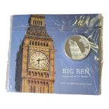 A 2OZ SILVER ONE HUNDRED POUND 'BIG BEN' PROOF COIN, DATED 2015 With Big Ben design to reverse, by