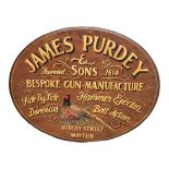 ‘JAMES PURDERY AND SONS, BESPOKE GUN MANUFACTURERS’, A VICTORIAN MAHOGANY LOO TABLE TOP CONVERTED TO