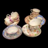 A GOOD MIXED SELECTION OF EARLY 19TH CENTURY ENGLISH STAFFORDSHIRE AND VICTORIAN TEAWARES Coalport
