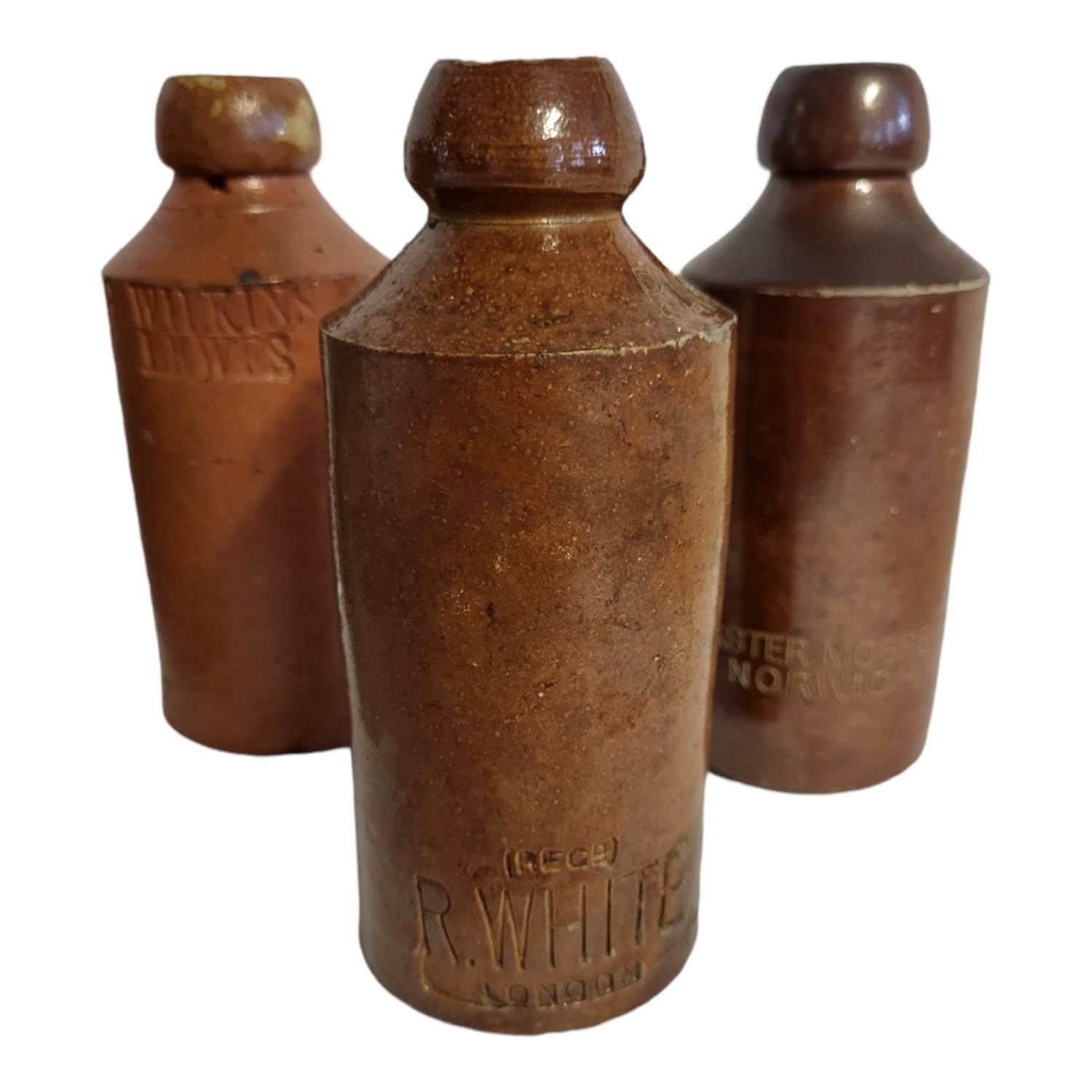 A 19TH CENTURY ENGLISH SALT GLAZED STONEWARE BOTTLES Various Victorian and later stoneware - Image 2 of 8