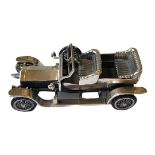A 20TH CENTURY SILVER ROLLS ROYCE GHOST CAR MODEL, MARKED 925. (length 9cm) Condition: good