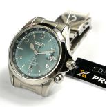 SEIKO, PROSPEX, A STAINLESS STEEL GENT’S AUTOMATIC WRISTWATCH Circular blue/green tone dial with