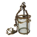 AN EARLY 20TH CENTURY GILT METAL LOUIS XVI STYLE LANTERN Decorated with garlands. (31cm)