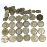 A COLLECTION OF PRE 1947 SILVER ONE FLORIN AND TWO SHILLING COINS To include 1915 and 1912, together