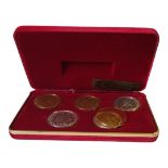 A SILVER 'ISLE OF MAN’ FIVE CROWN COIN PROOF SET To commemorate 1000 years of Tynwald, with