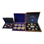 A GOLD PLATED CUPRONICKEL AND ENAMEL AVIATION COMMEMORATIVE SIX COIN SET To include The Royal Air