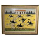 M. RAYMOND, A 20TH CENTURY BRITISH SCHOOL OIL ON CANVAS Titled ‘Hunt In The Algarve’, fox hunt