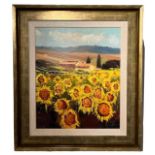 BRUNO TINUCCI, A LIMITED EDITION (7/195) HAND EMBELLISHED CANVAS BOARD Titled ‘Campagna Toscana