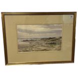 CLAUDE MUNCASTER, BRITISH, 1903 - 1974, WATERCOLOUR Coastal landscape, signed lower left,