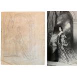 SIR JOSHUA REYNOLDS, PRA, PLYMPTON, DEVON, 1723 - 1792, LONDON, RARE 18TH CENTURY PRELIMINARY SKETCH