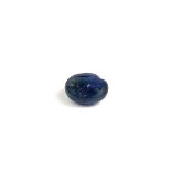 A 9.18CT LOOSE OVAL CABOCHON SAPPHIRE with WGI certificate.